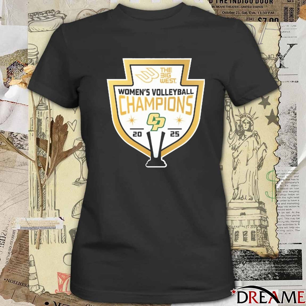 Mountain West Conference Women’s Volleyball Champions The Big West 2025 Logo t-shirt