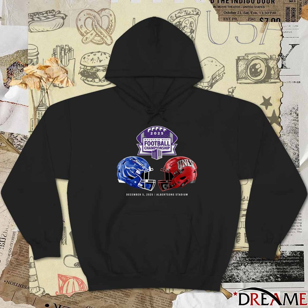 Mountain West Football Championship Boise State Vs. UNLV December 5, 2025 Albertsons Stadium t-shirt