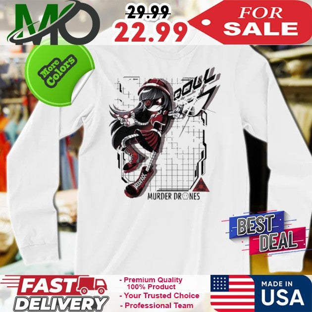 Murder Drones Doll Fight Back N Sci-Fi Robot Graphic T-Shirt Unisex Anime Cartoon Fan Apparel
