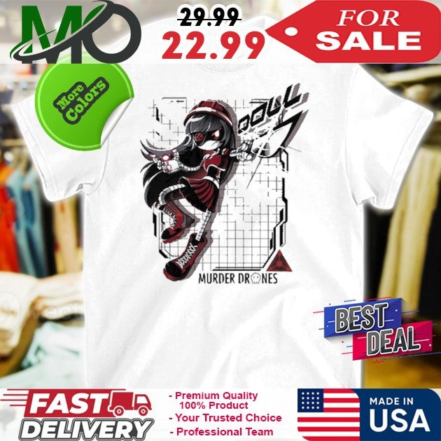 Murder Drones Doll Fight Back N Sci-Fi Robot Graphic T-Shirt Unisex Anime Cartoon Fan Apparel