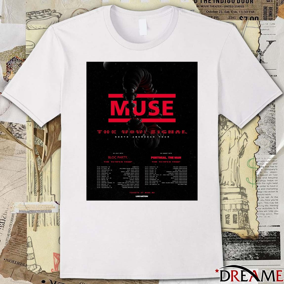 Muse Will of the People North American Tour 2026 Poster t-shirt