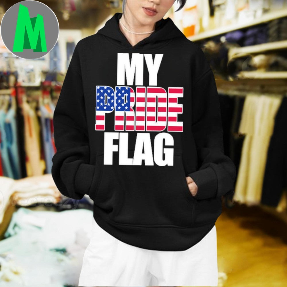 My Pride Flag USA American Patriot Graphic T-Shirt