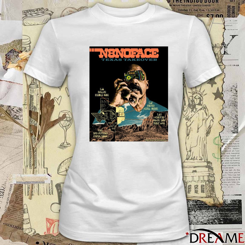 N8noface Texas Take Over Tour Dates and Venues 2026 Poster t-shirt