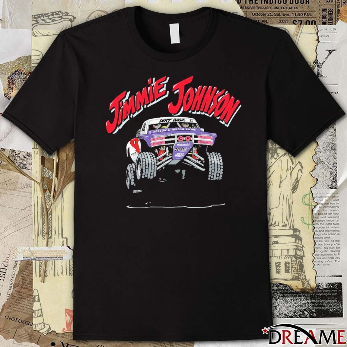 NASCAR driver Jimmie Johnson Dirt Bagz 82 And Nelson And Nelson Racing t-shirt