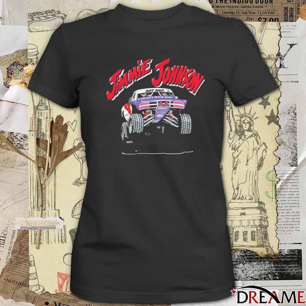NASCAR driver Jimmie Johnson Dirt Bagz 82 And Nelson And Nelson Racing t-shirt