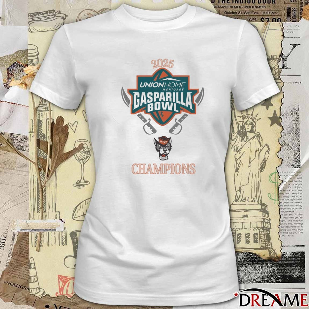 NC State Wolfpack 2025 Union Home Gasparilla Bowl Champions t-shirt