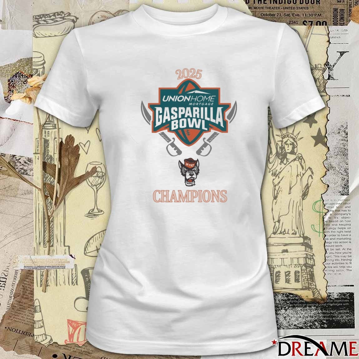 NC State Wolfpack 2025 Union Home Gasparilla Bowl Champions t-shirt