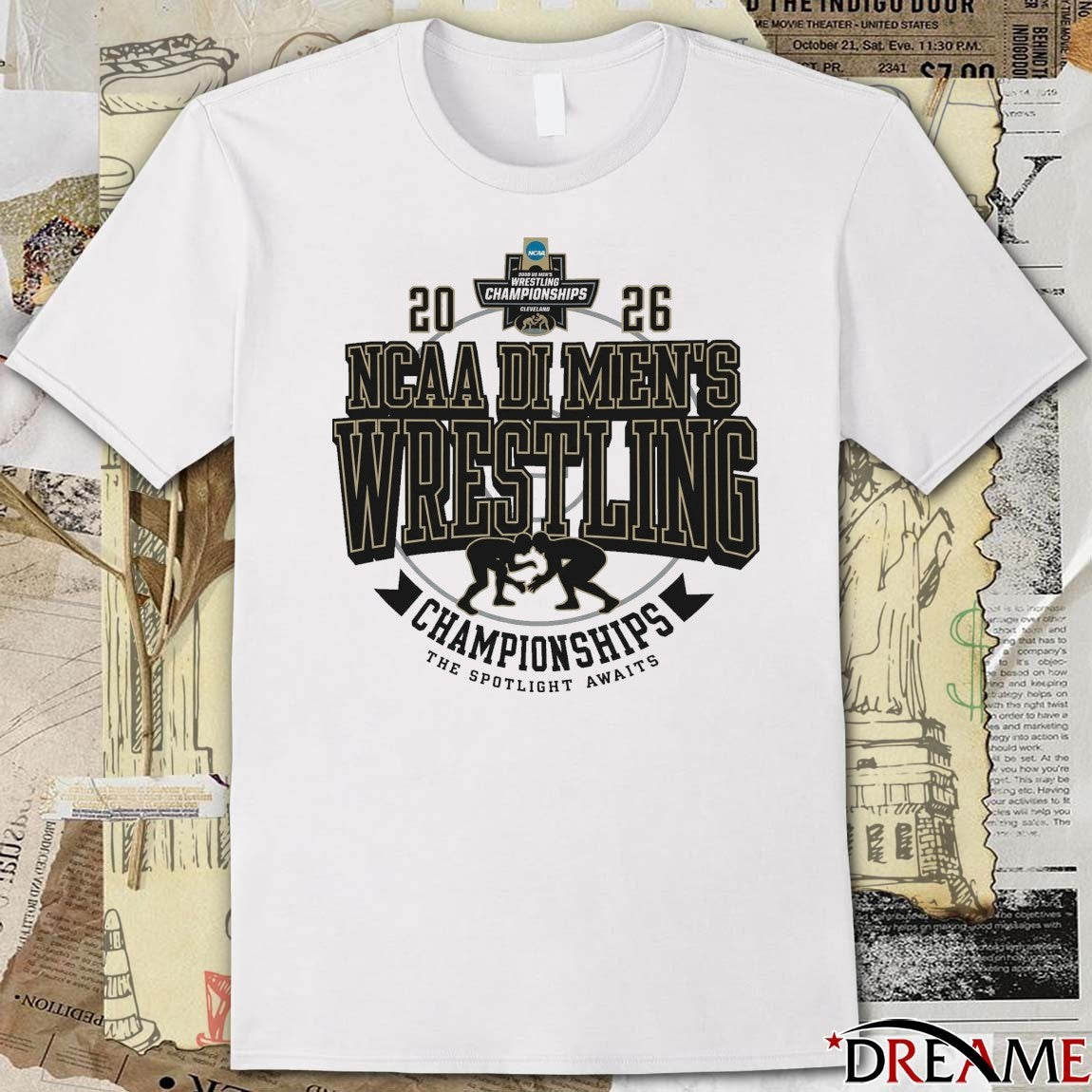 NCAA DI Men’s Wrestling Championships 2026 Cleveland The Spotlight Awaits t-shirt