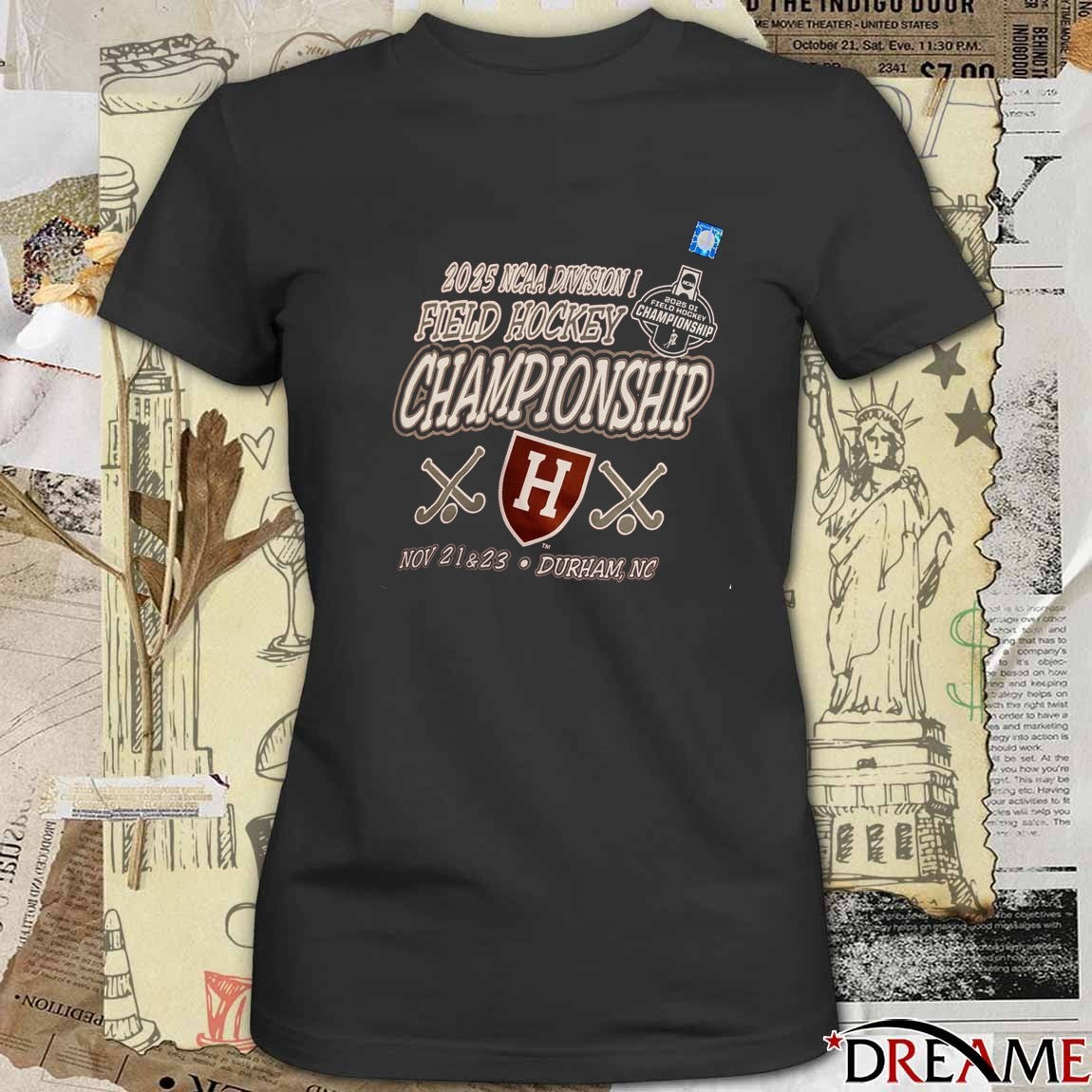 NCAA Division I Field Hockey Championship Harvard November 21 – 23, 2025 Durham, NC t-shirt