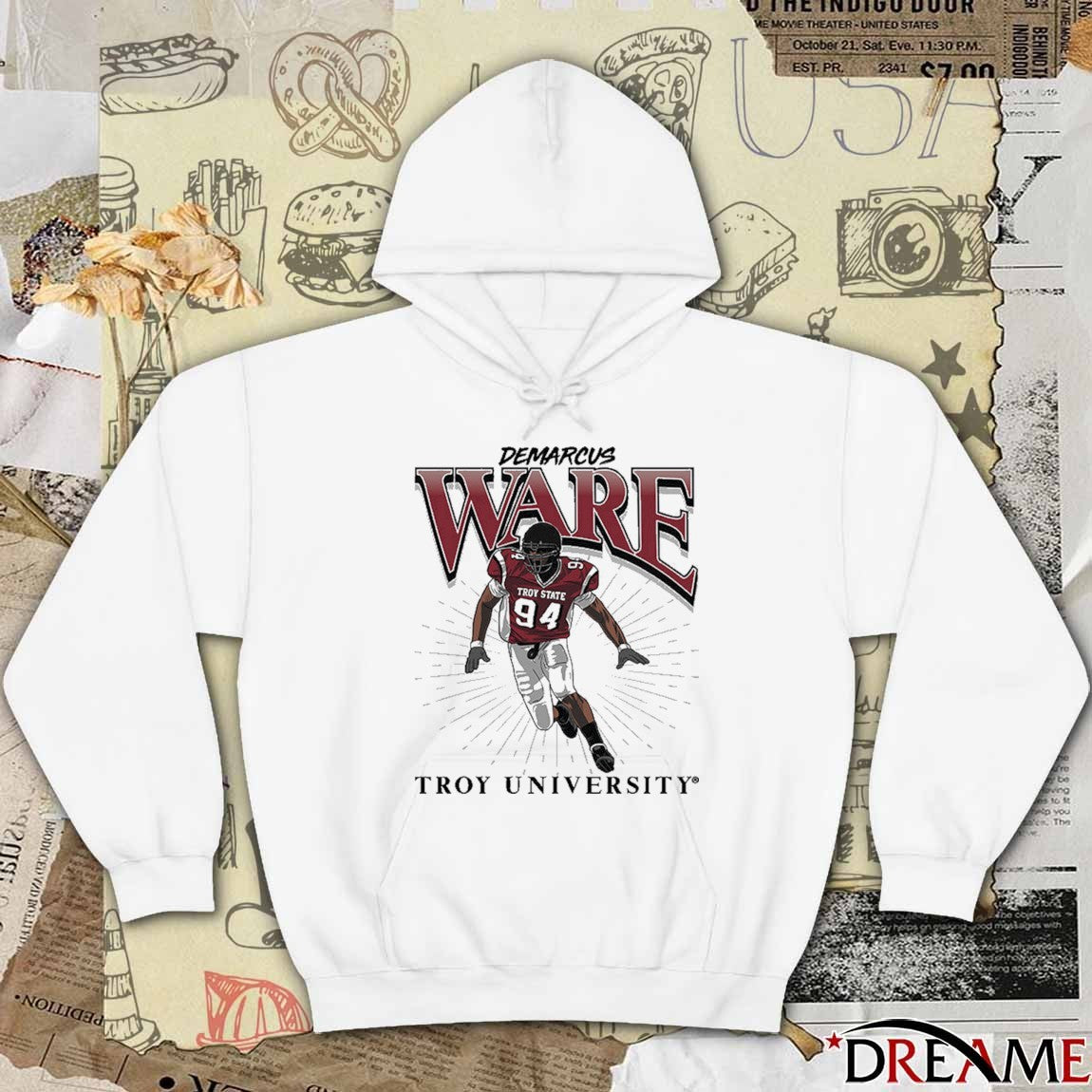 NCAA Football Troy Demarcus Ware Individual Caricature t-shirt