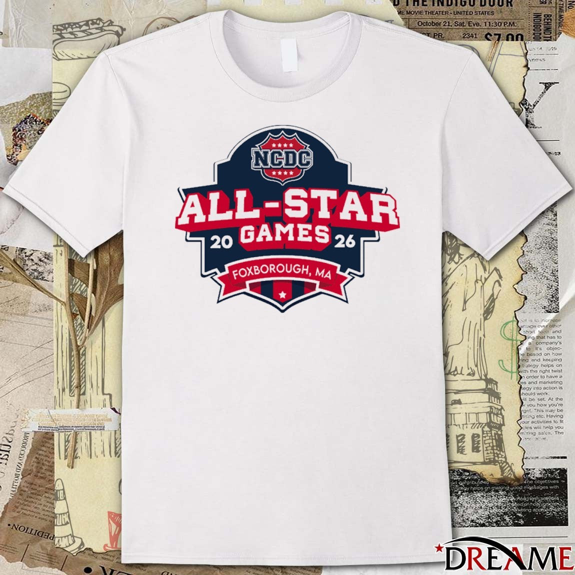 NCDC All-Star Game 2026 Foxborough MA Logo t-shirt