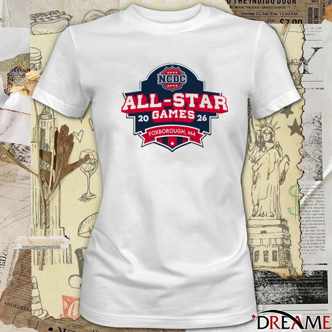 NCDC All-Star Game 2026 Foxborough MA Logo t-shirt