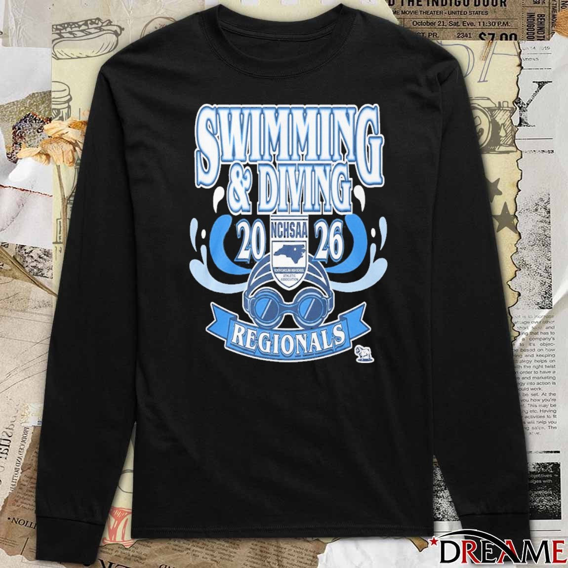 NCHSAA Swimming Diving Regionals 2026 t-shirt