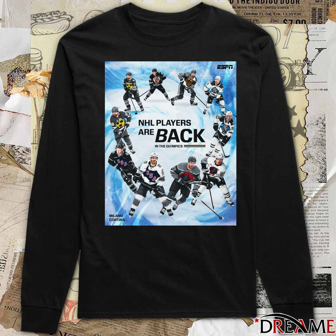 NHL Players Are Back In The Olympics Milano Cortina 2026 Poster t-shirt