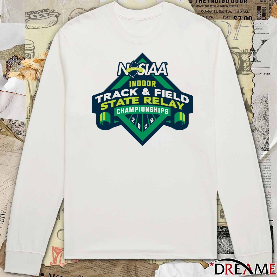 NJSIAA Indoor Track And Field State Relay Championship 2026 Logo t-shirt
