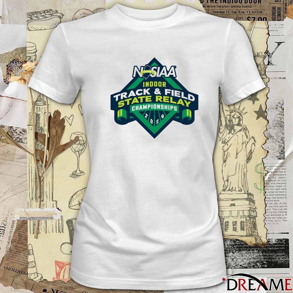 NJSIAA Indoor Track And Field State Relay Championship 2026 Logo t-shirt