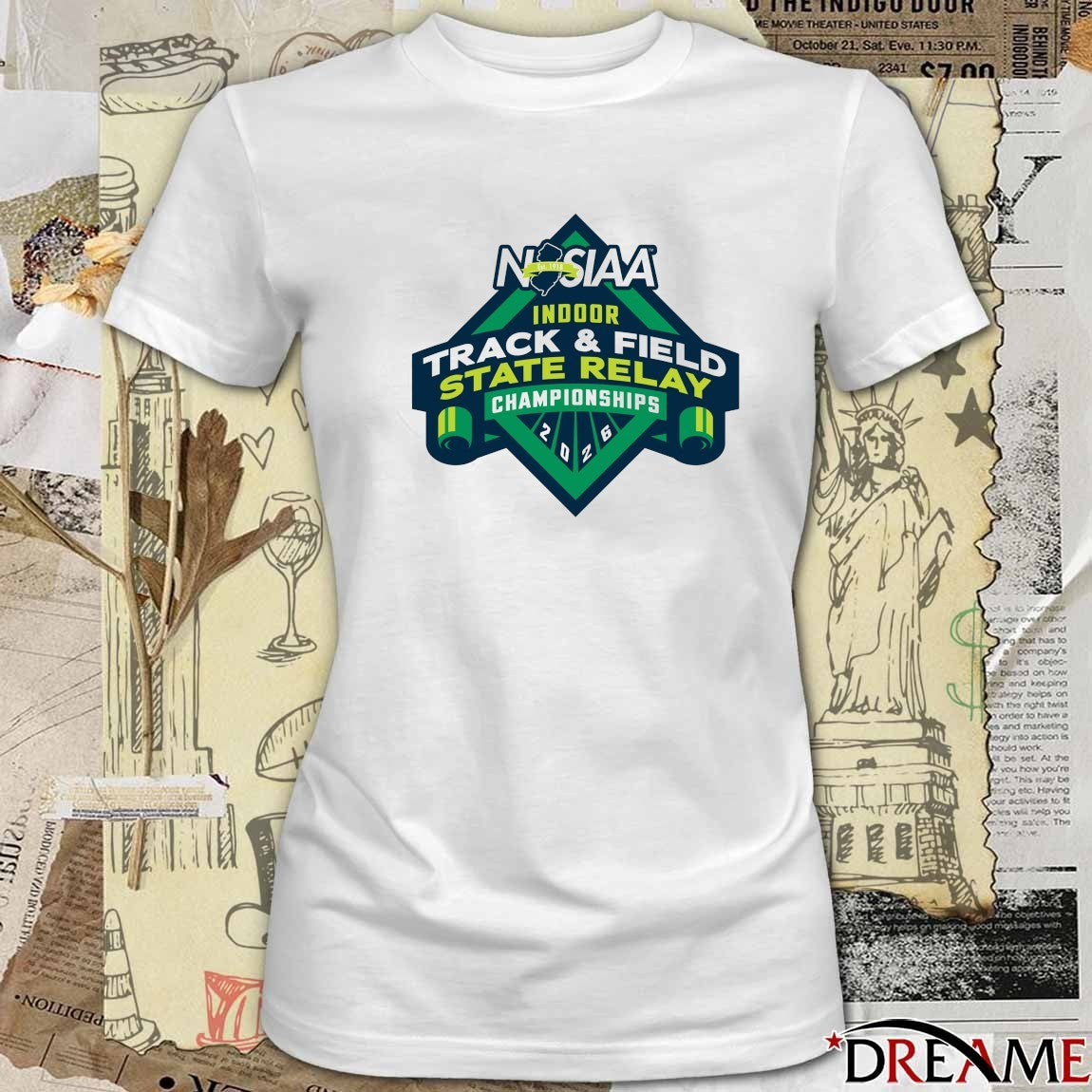 NJSIAA Indoor Track And Field State Relay Championship 2026 Logo t-shirt