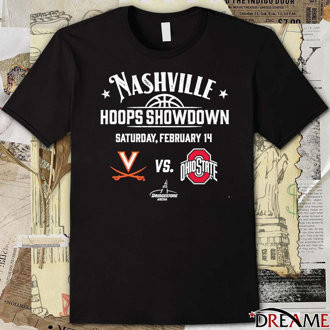 Nashville Hoops Showdown Saturday February 14 2025 Virginia Vs Ohio State t-shirt