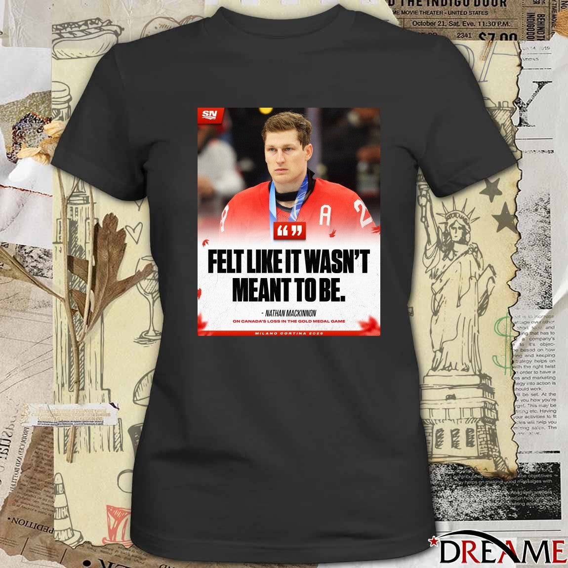 Nathan MacKinnon Felt Like It Wasn’t Meant To Be Milano Cortina 2026 Poster t-shirt