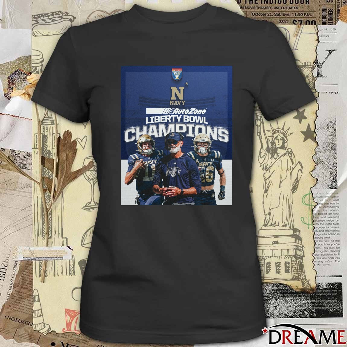 Navy Midshipmen 2026 AutoZone Liberty Bowl Champions Poster t-shirt
