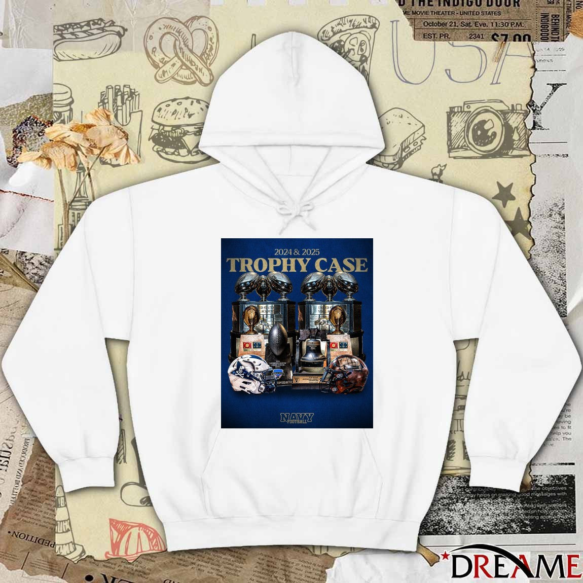 Navy Midshipmen football 2024 – 2025 Trophy Case Poster t-shirt