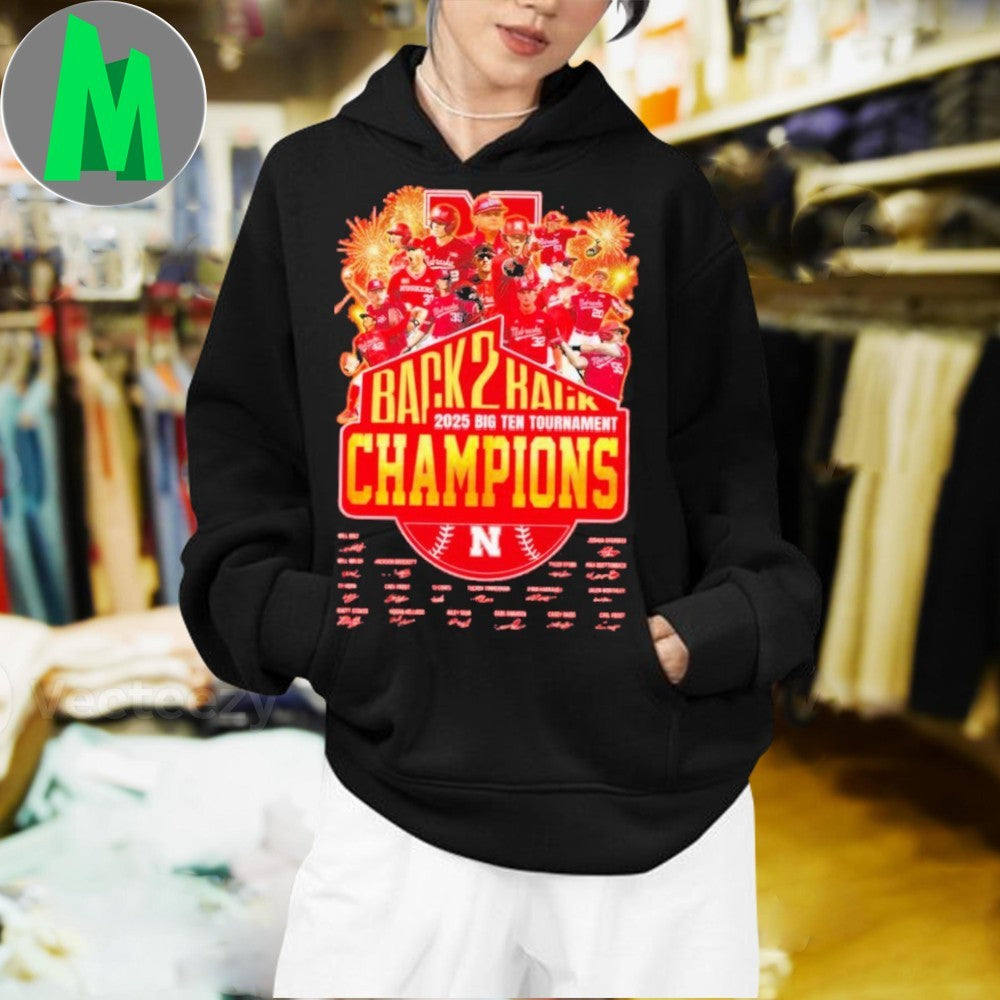 Nebraska Cornhuskers 2025 Big Ten Tournament Champions T-Shirt College Sports Fan Apparel