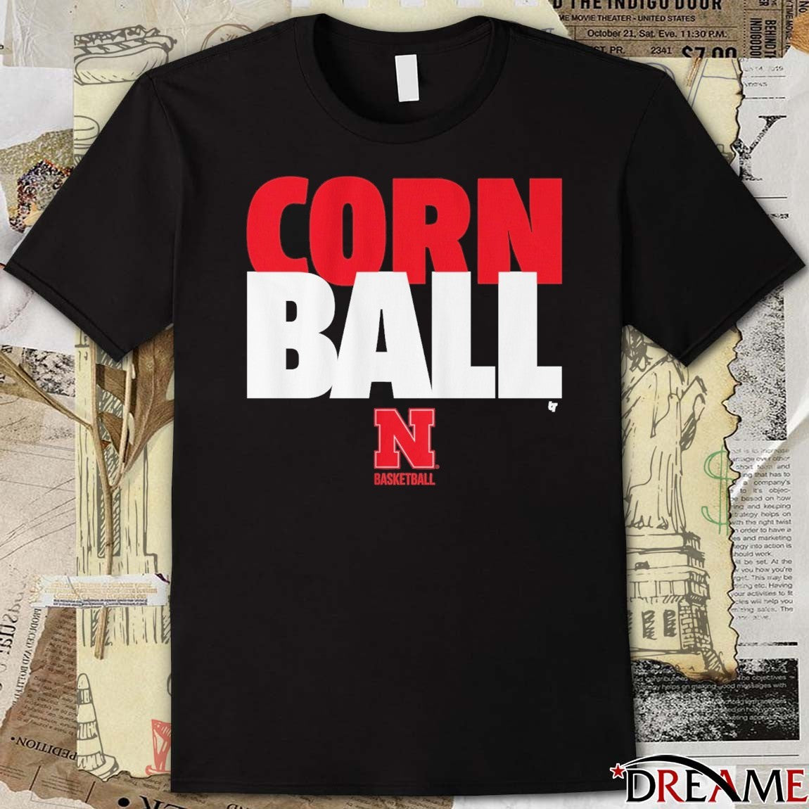 Nebraska Cornhuskers Basketball Corn Ball 2026 NCAA March Madness Sweet 16 First Time Program History Men’s Basketball t-shirt t-shirt