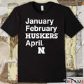 Nebraska Cornhuskers Basketball January February Huskers April 2026 NCAA March Madness Sweet 16 Basketball t-shirt