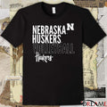 Nebraska Cornhuskers Volleyball Text Logo Overlay t-shirt