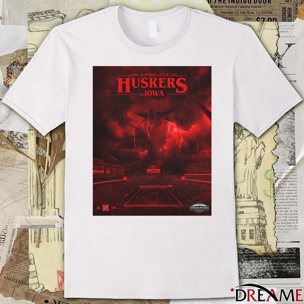 Nebraska Cornhuskers Vs Iowa Hawkeyes Memorial Stadium in Lincoln, Nebraska November 28, 2025 Poster t-shirt