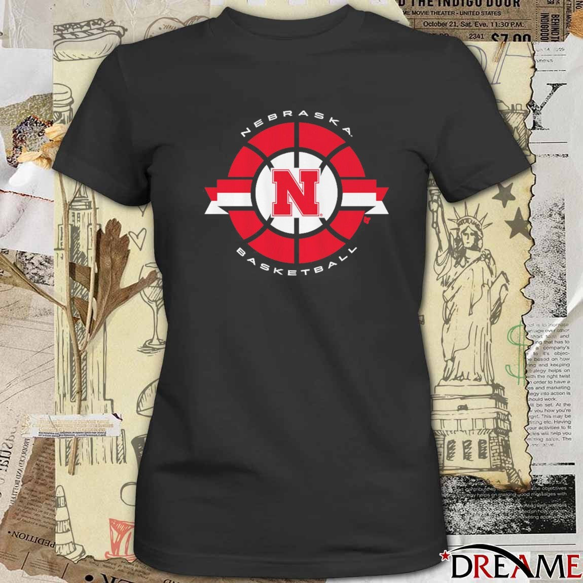 Nebraska Huskers Basketball Classic Circle t-shirt