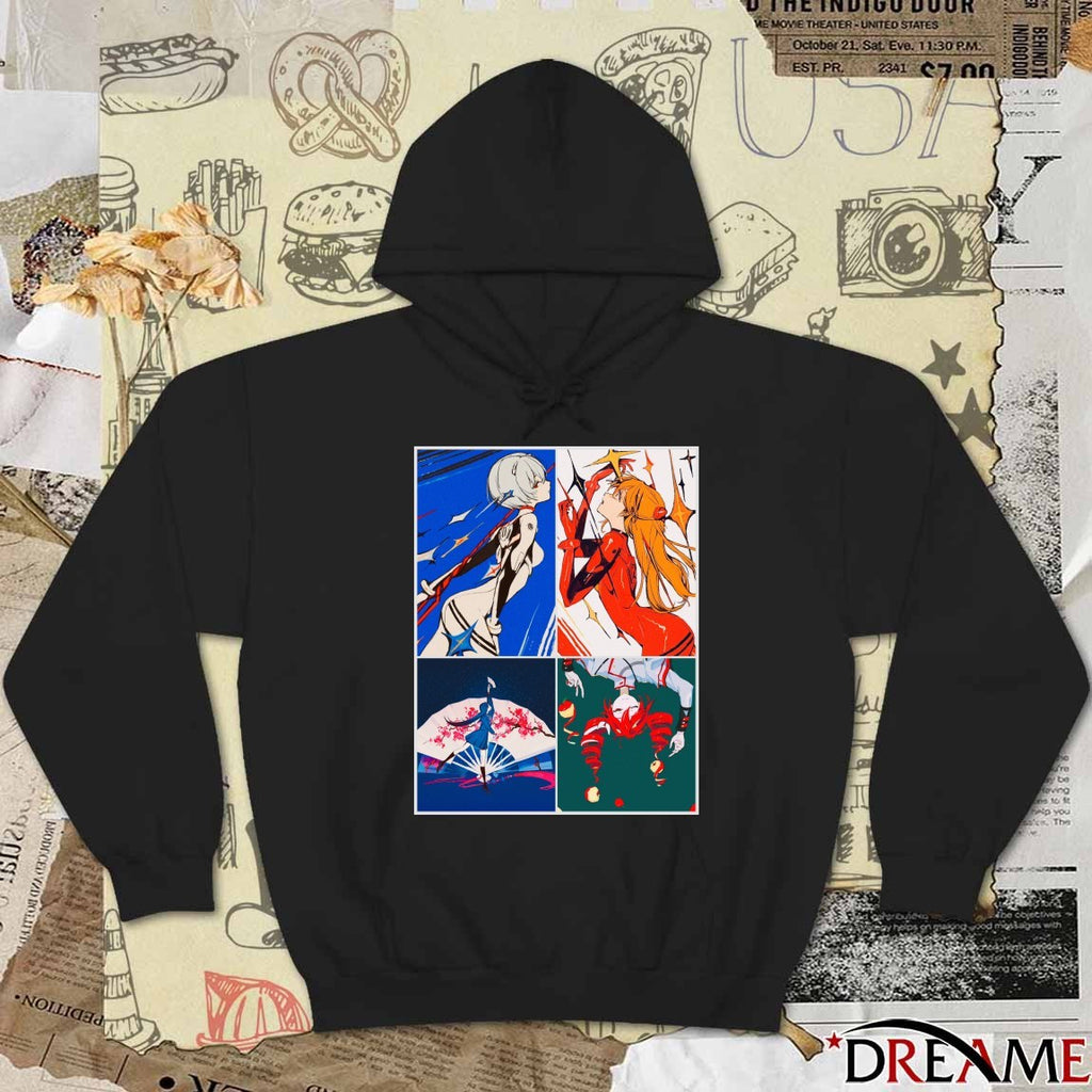 Neon Genesis Evangelion Rei Ayanami Asuka Langley Soryu Anime t-shirt