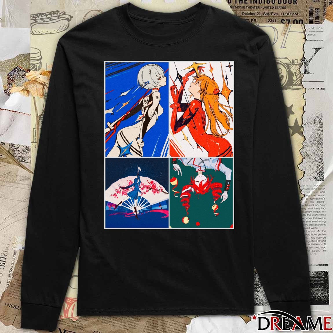 Neon Genesis Evangelion Rei Ayanami Asuka Langley Soryu Anime t-shirt