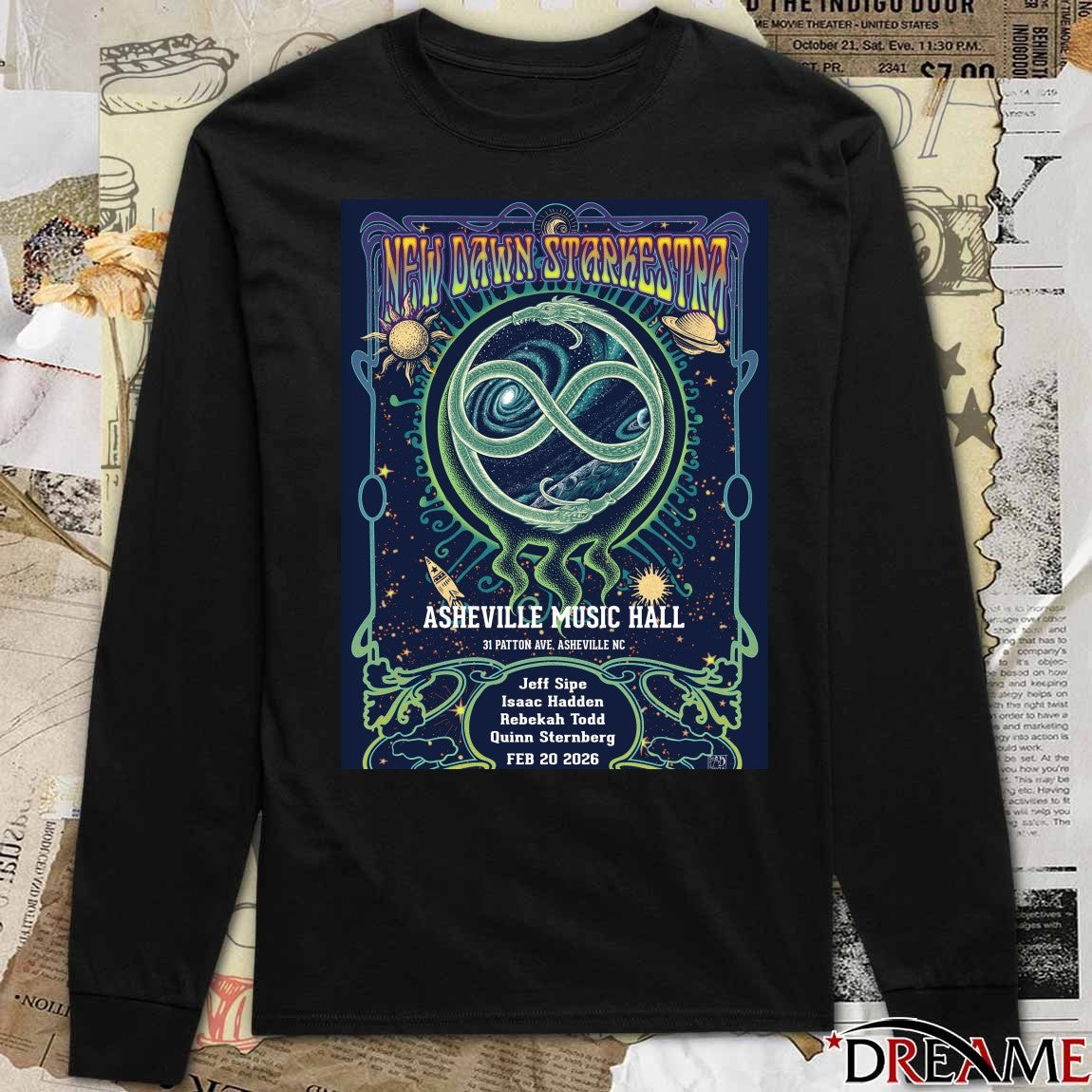 New Dawn Starkestra Asheville Music Hall 31 Patton Ave Asheville NC Poster t-shirt