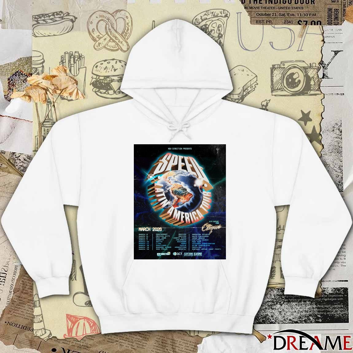 New Direction Presents Speed Latin America Tour March 4 – 15 2026 Poster t-shirt