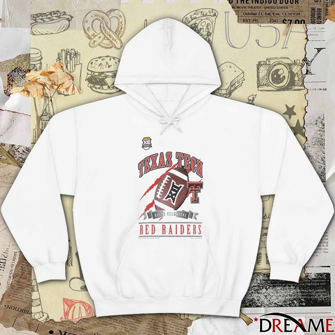 New Era Texas Tech Red Raiders NCAA 2025 Big 12 Football Champions AT&T Stadium Arlington TX Locker Room t-shirt