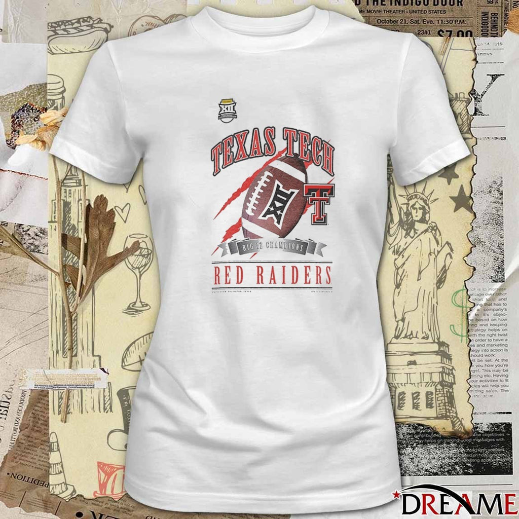 New Era Texas Tech Red Raiders NCAA 2025 Big 12 Football Champions AT&T Stadium Arlington TX Locker Room t-shirt