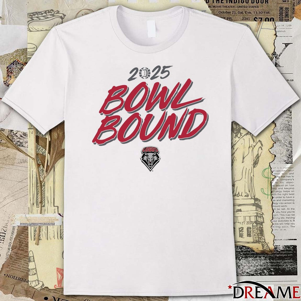 New Mexico Lobos Football NCAA 2025 Bowl Bound t-shirt