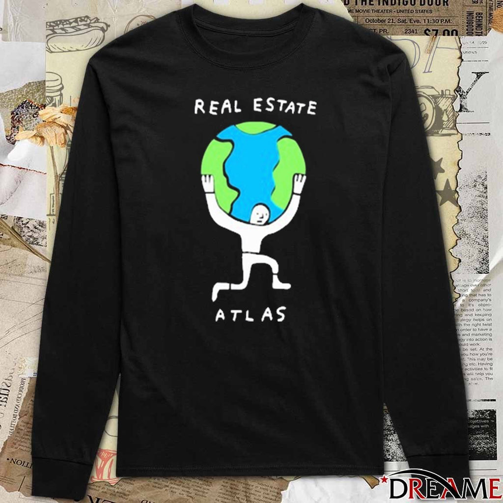 New Real Estate Atlas Planet Earth Graphic t-shirt