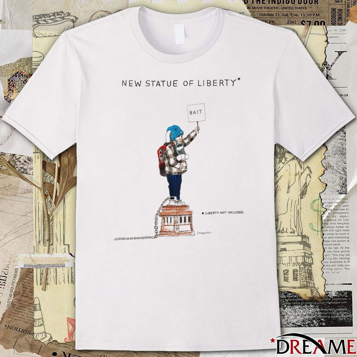New Statue Of Liberty Bait Liberty Not Included Free Liam Ramos t-shirt