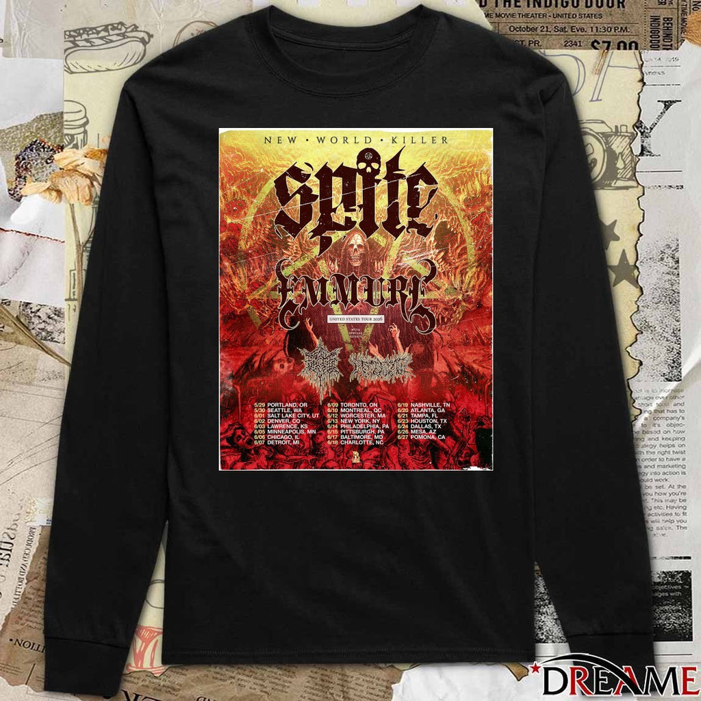 New World Killer United States Tour 2026 Spite and Emmure Poster t-shirt