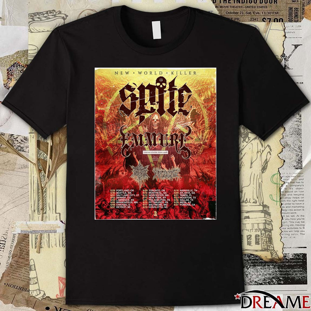 New World Killer United States Tour 2026 Spite and Emmure Poster t-shirt