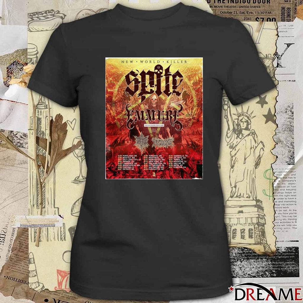 New World Killer United States Tour 2026 Spite and Emmure Poster t-shirt