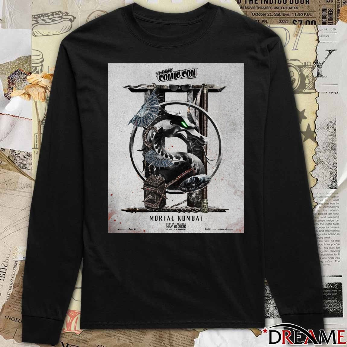 New York Comic Con Mortal Kombat II In theaters May 15, 2026 Poster t-shirt
