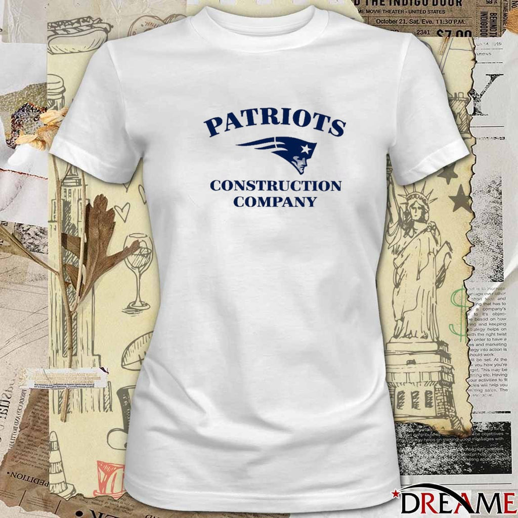 New York Patriots Construction Company Logo t-shirt