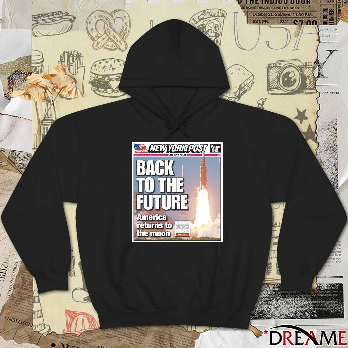New York Post Artemis II Back To The Future American Return To the Moon 2026 t-shirt