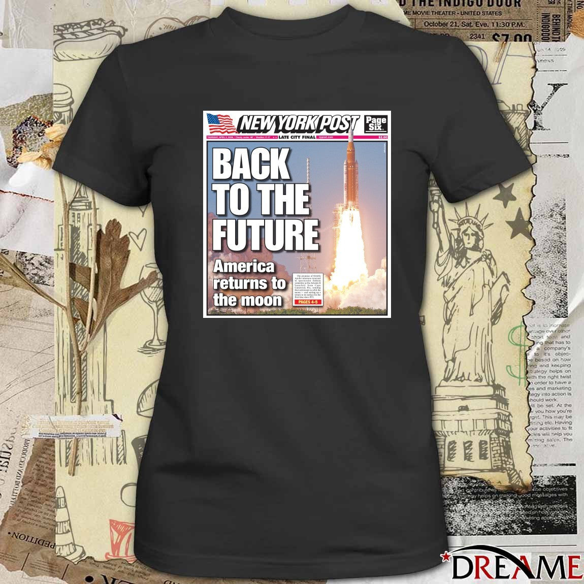 New York Post Artemis II Back To The Future American Return To the Moon 2026 t-shirt