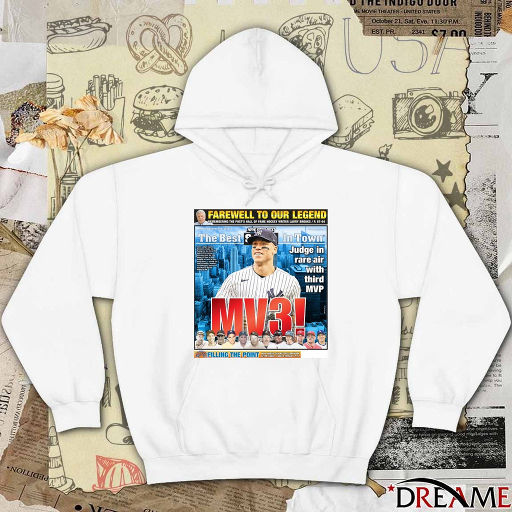 New York Post Yankees Aaron Judge MV3 The Best In Town November 14 2025 Poster t-shirt