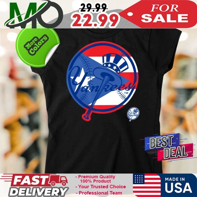 New York Yankees New Era Navy Puerto Rican Flag Logo T-Shirt