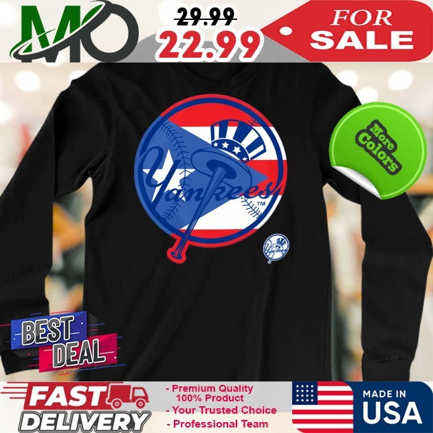 New York Yankees New Era Navy Puerto Rican Flag Logo T-Shirt